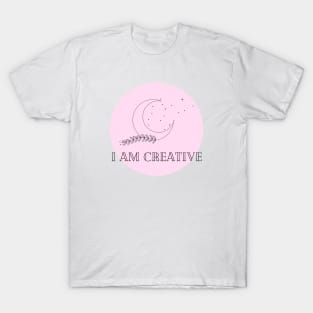 Affirmation Collection - I Am Creative (Pink) T-Shirt